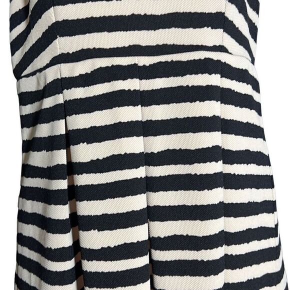 THML Women's Sleeveless Striped Fit & Flare Cream White Dress Size M - Picture 3 of 8